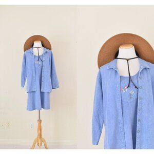 Vintage 90s 2 pc Dress + Jacket Set size S‎